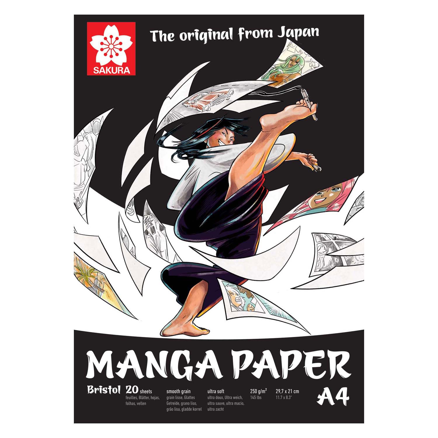Sakura manga papier a4, 250g, 20 vellen