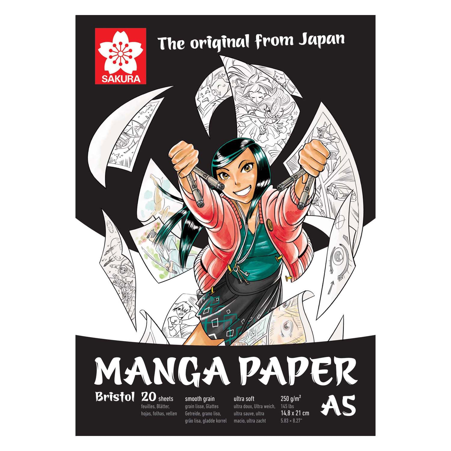 Sakura mangapapier a5, 250g, 20 stuks