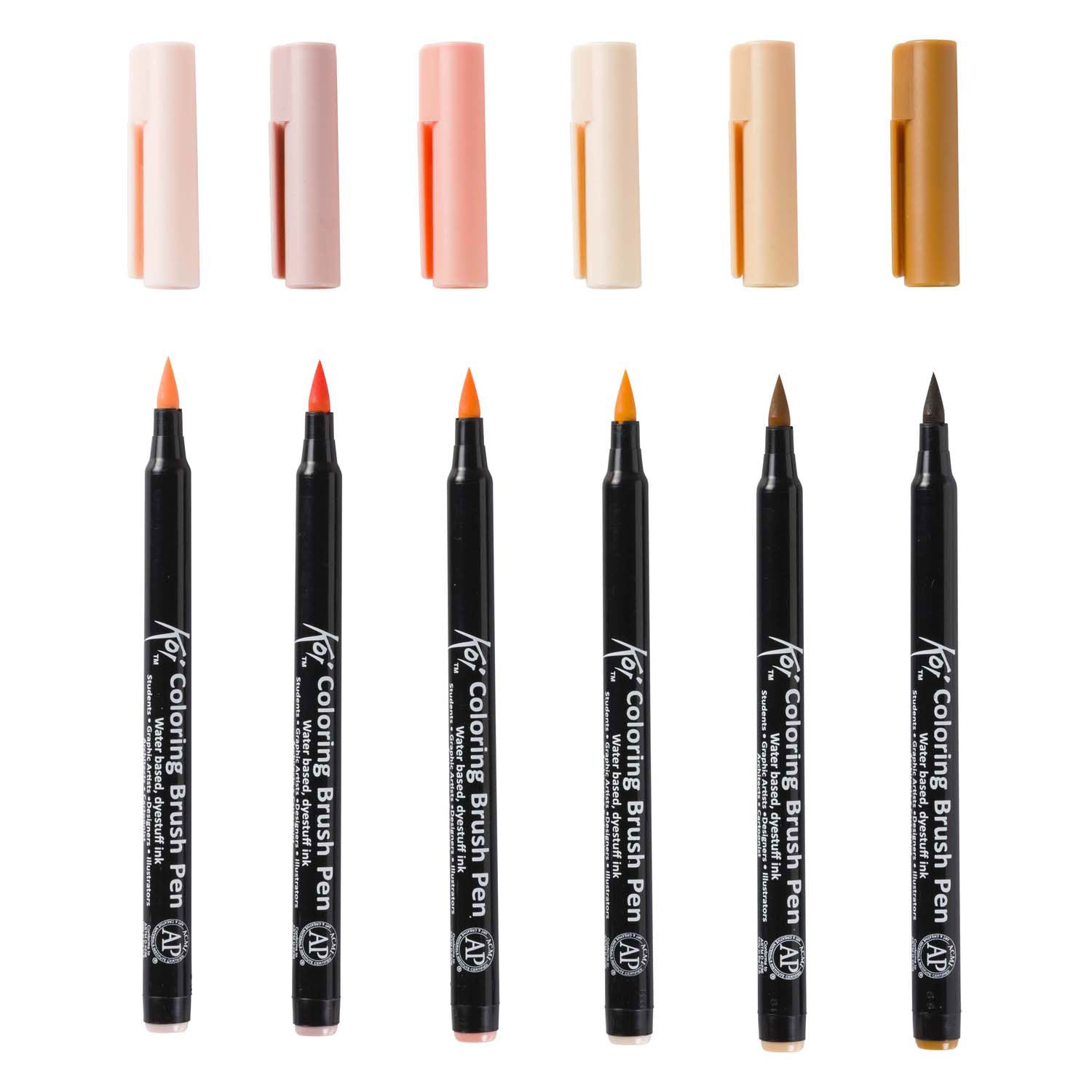 Sakura unieke manga-coll. van 6 koi kleurende penseelpennen