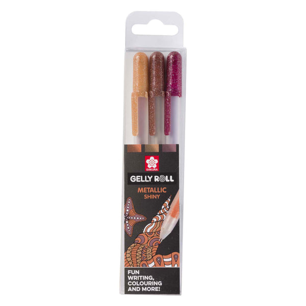 Sakura gelly roll metallic set 3 gelpennen nature