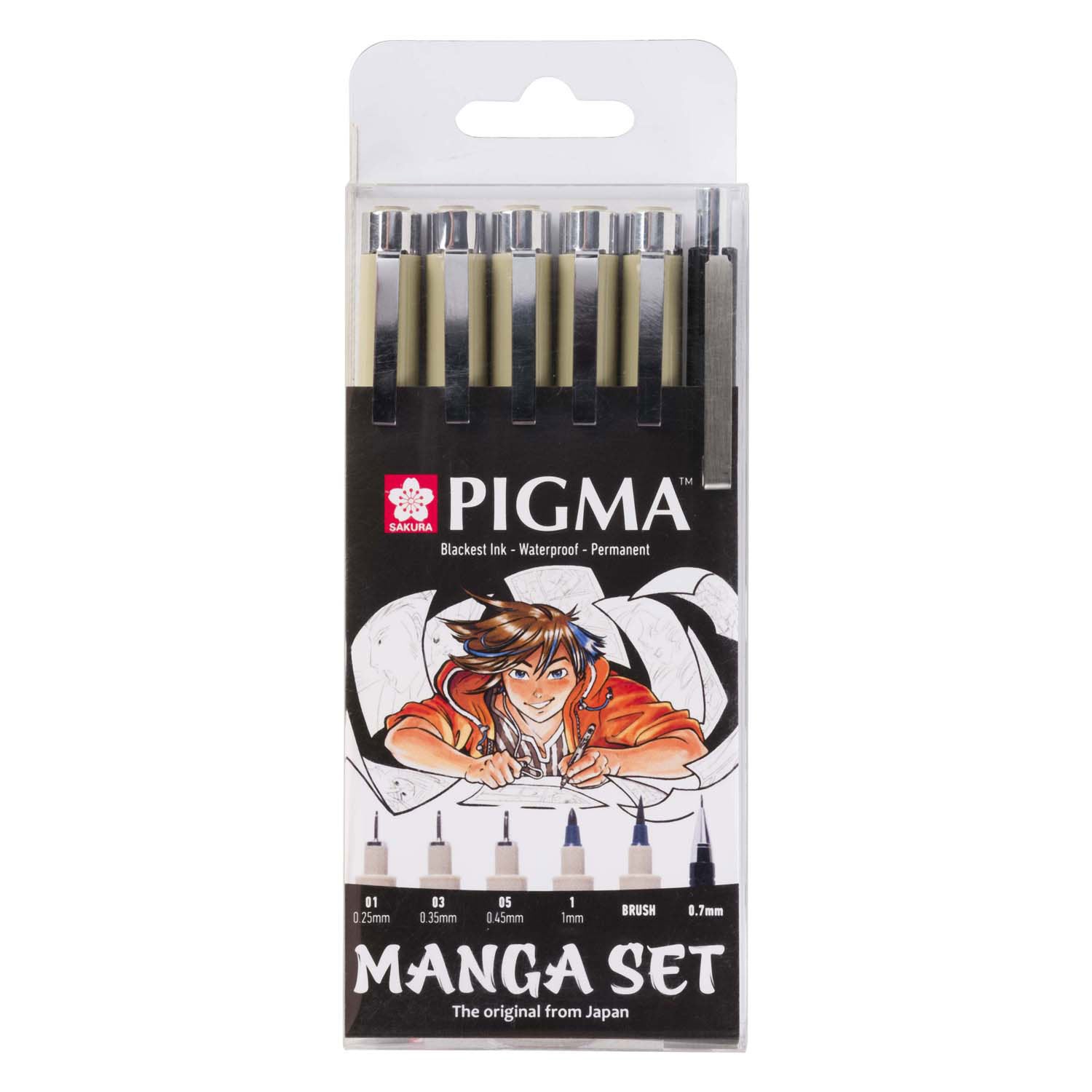 Sakura unieke manga-collectie van 6 pigma micron