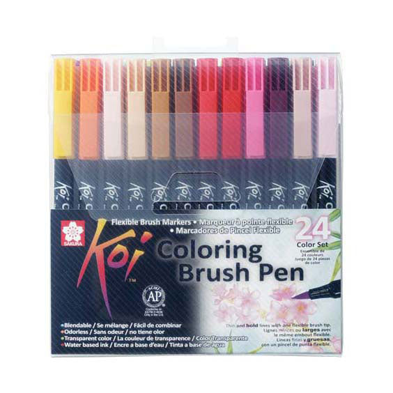 Sakura koi kleurpenseelpenset, 24 kleuren