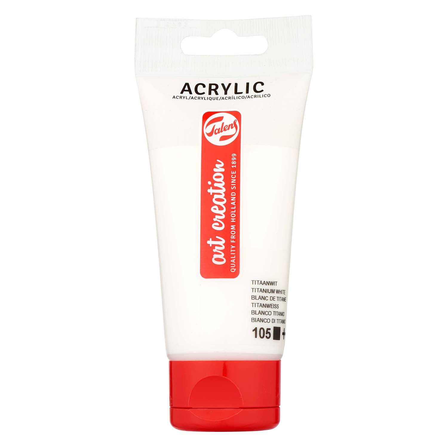 Talens art creation acrylverf tube 75ml titaanwit 105
