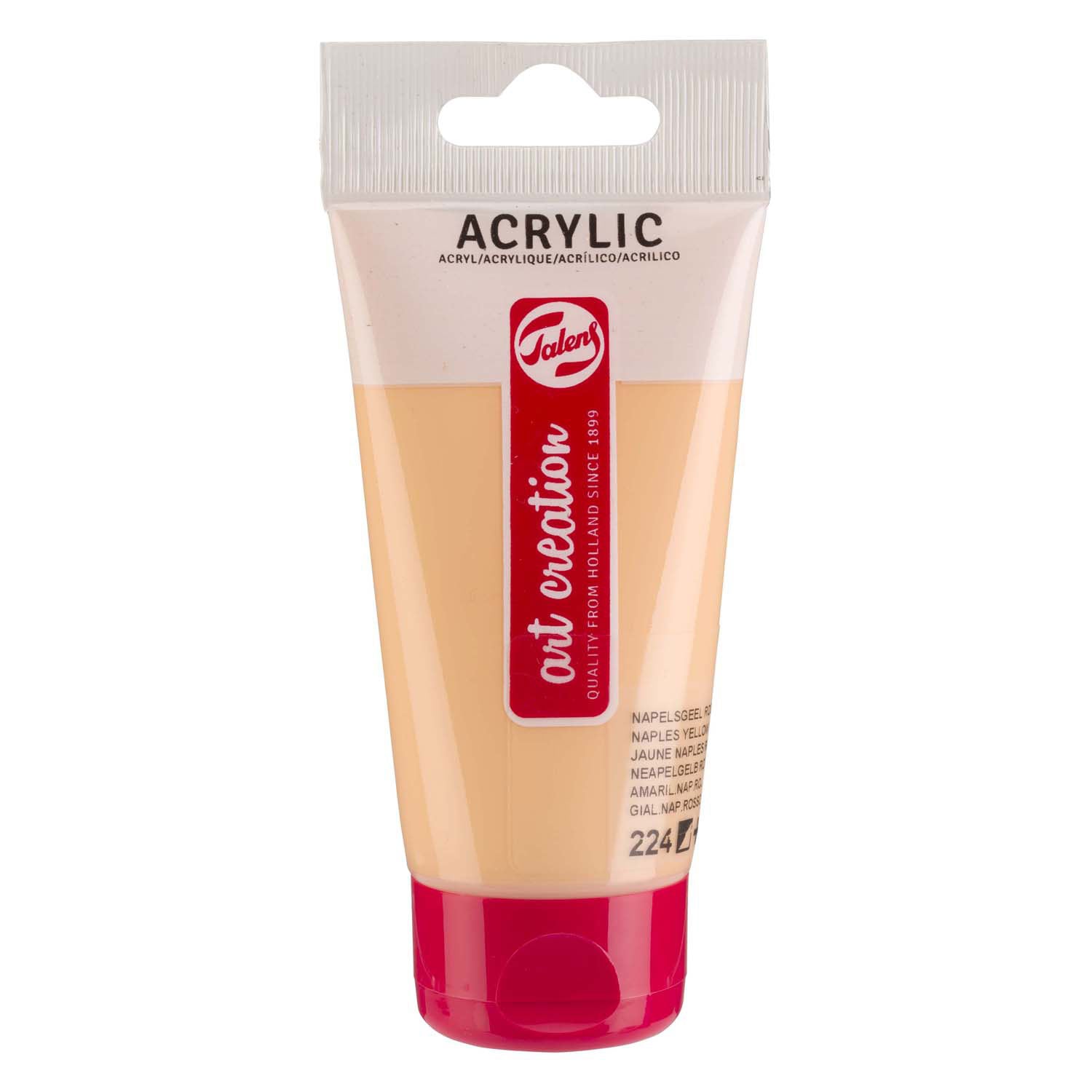 Talens art creation acrylverf tube 75ml napelsgeel rood 224