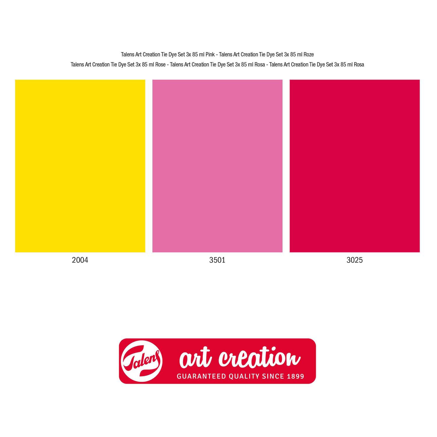 Talens art creation tie-dye set roze, 3x 85ml