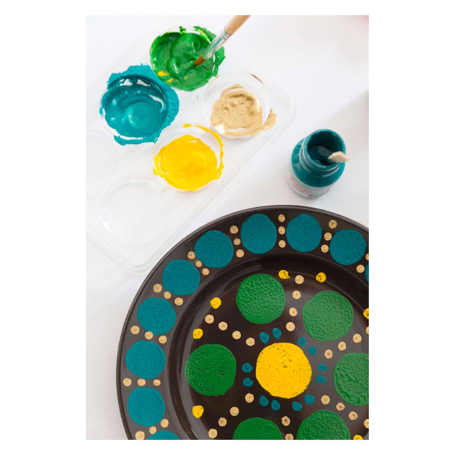 Talens art creat.glas porselein dekkend 4x30ml groen goud