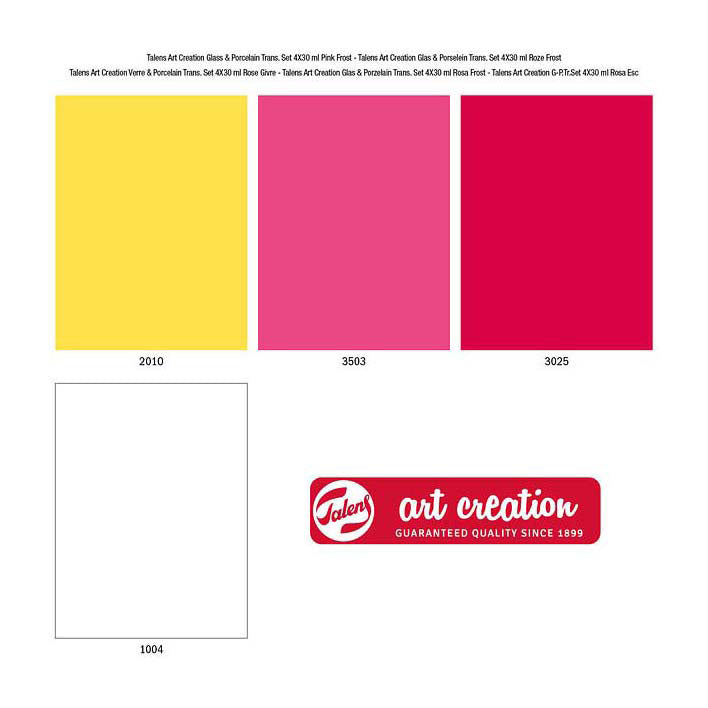 Talens art creation glas porseleintransp. 4x30ml rozefrost