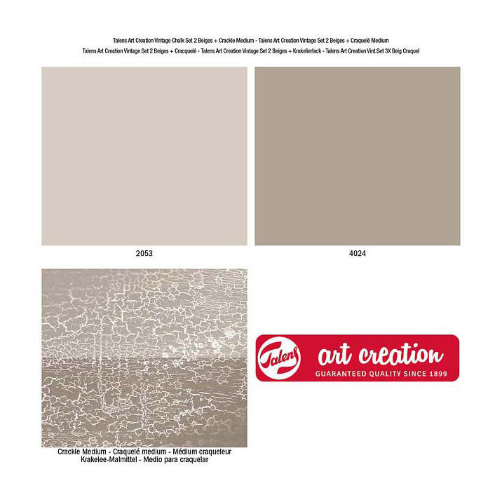 Talens art creation vintage set 2 beiges en craquel