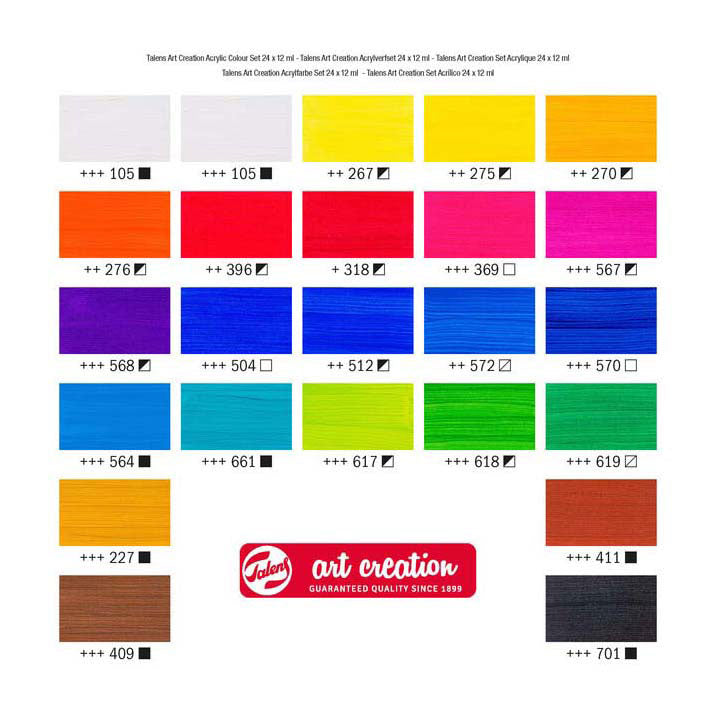 Talens art creation acrylverf set, 24x12ml
