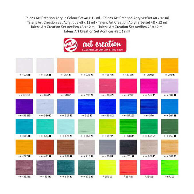 Talens art creation acrylverf set, 48x12ml