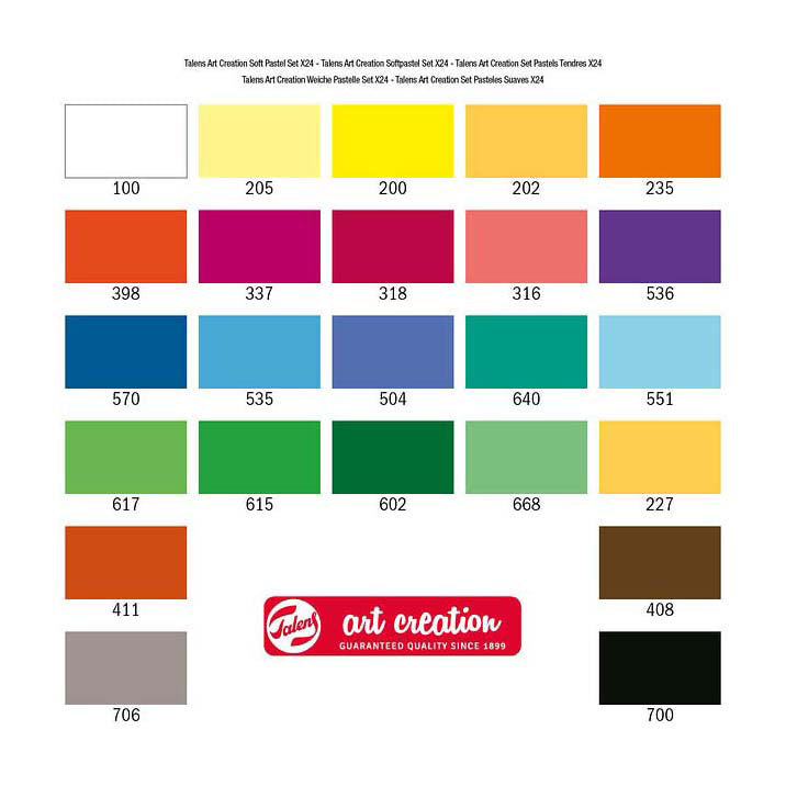 Talens kunstcreatie softpastelset 24