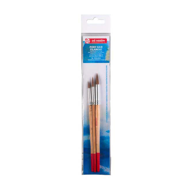 Talens art creation aquarelpenselensetv3 ronde pony polyester