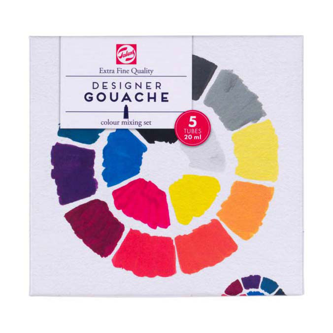 Talens gouache extra fijn mengset, 5x20ml tubes