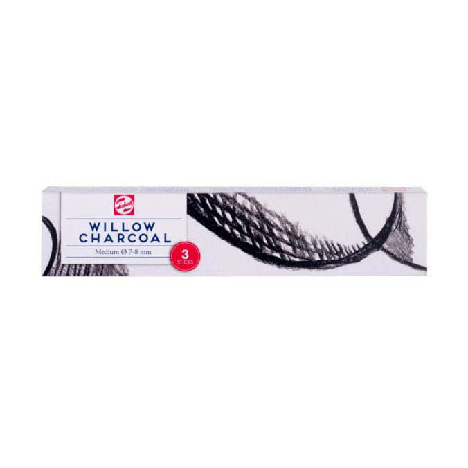Talens medium houtskool 3 staafjes
