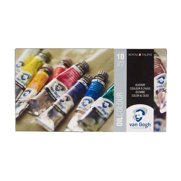 Bruynzeel van gogh olieverf basisset met 10 kleuren in tubes van 20ml