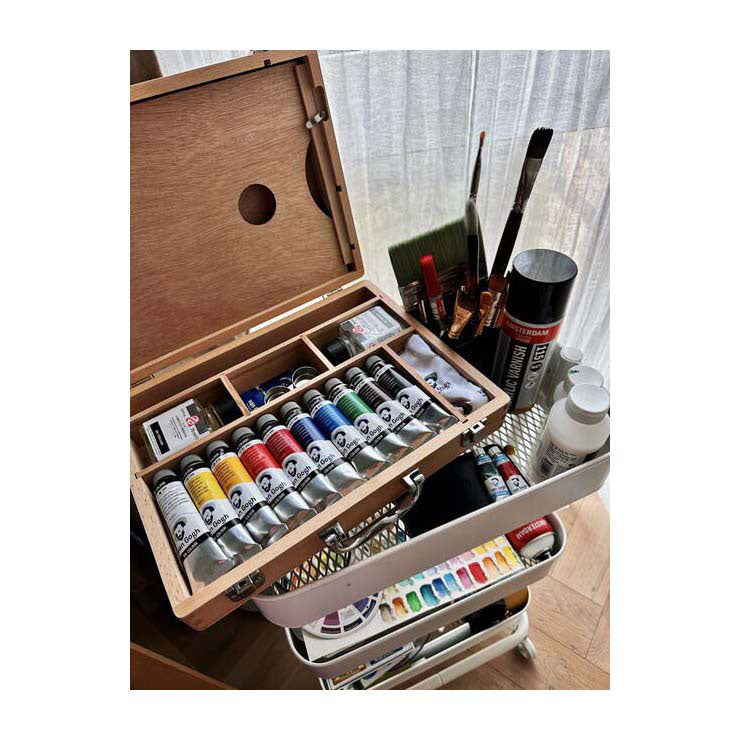 Van gogh olieverfkist basic met 10 kleuren 40ml