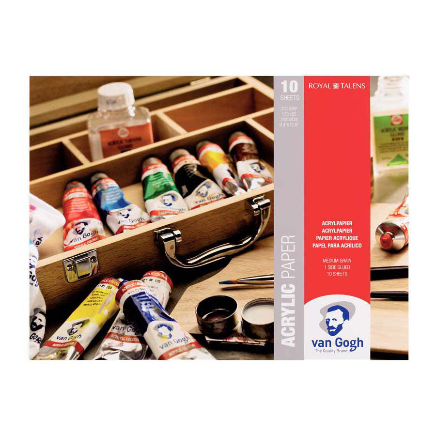 Bruynzeel van gogh blok met acrylverfpapier 10v 370g formaat 24x32cm