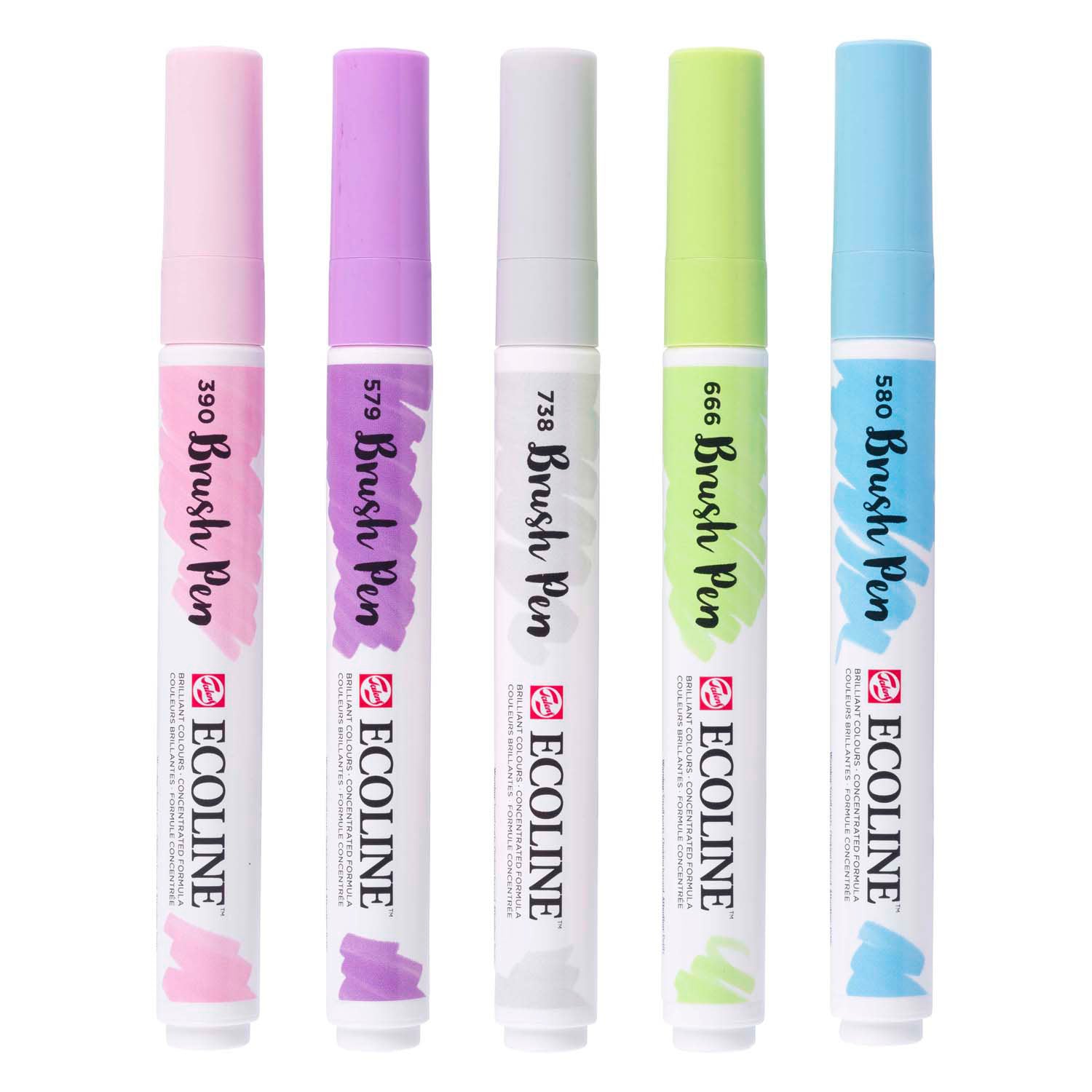 Bruynzeel penseelpenset ecoline pastel 5 stuks