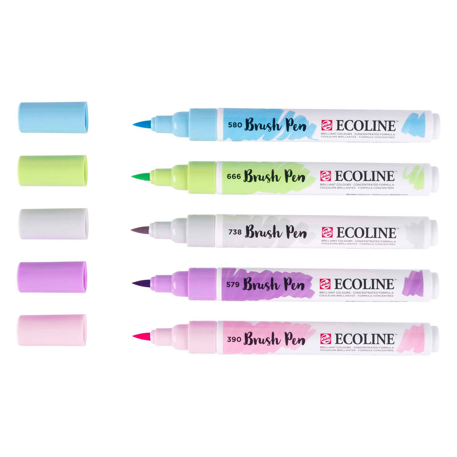 Bruynzeel penseelpenset ecoline pastel 5 stuks