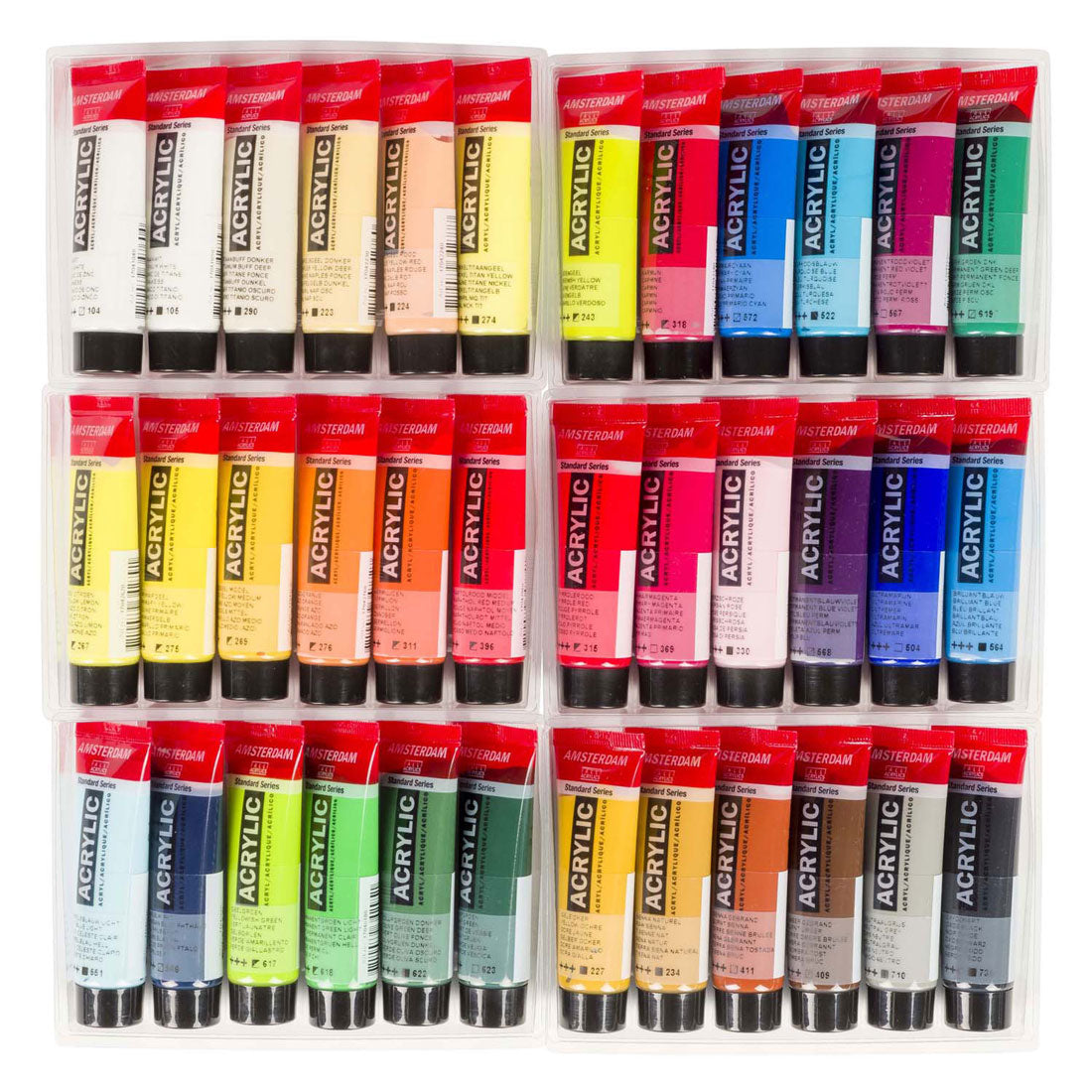 Amsterdam standard series acrylverf algemene selectie set 20ml, 36dlg.