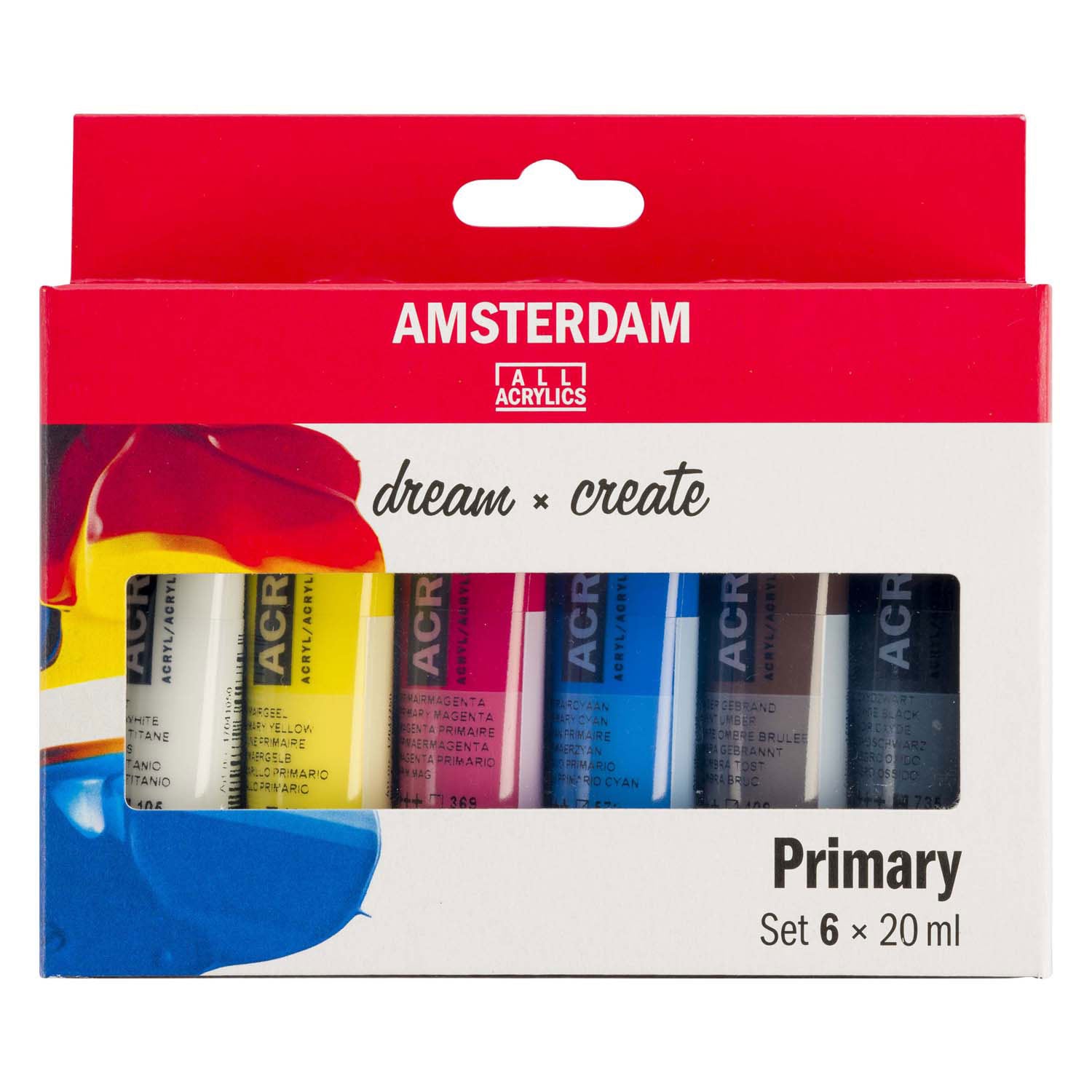 Bruynzeel amsterdam standard series acrylverf primaire set 20ml, 6dlg.