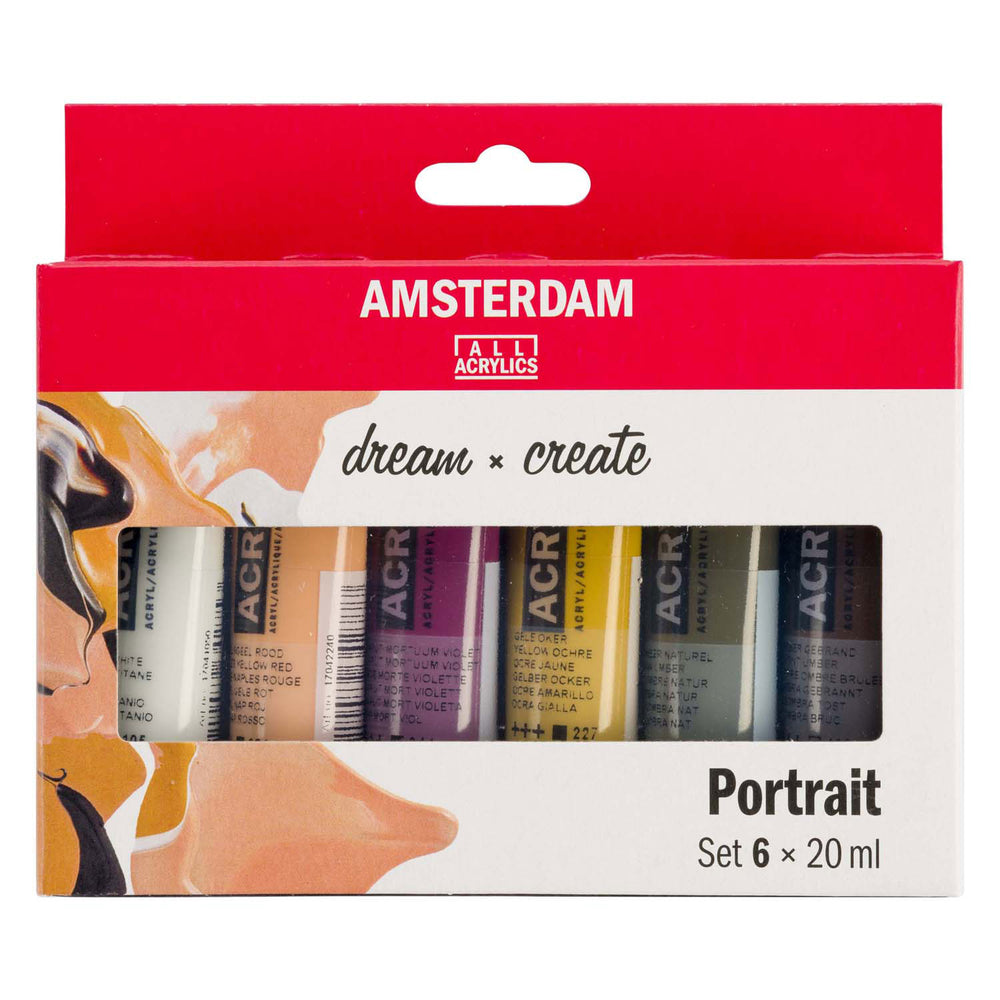 Amsterdam standard series acrylverf portret set | 6 × 20 ml