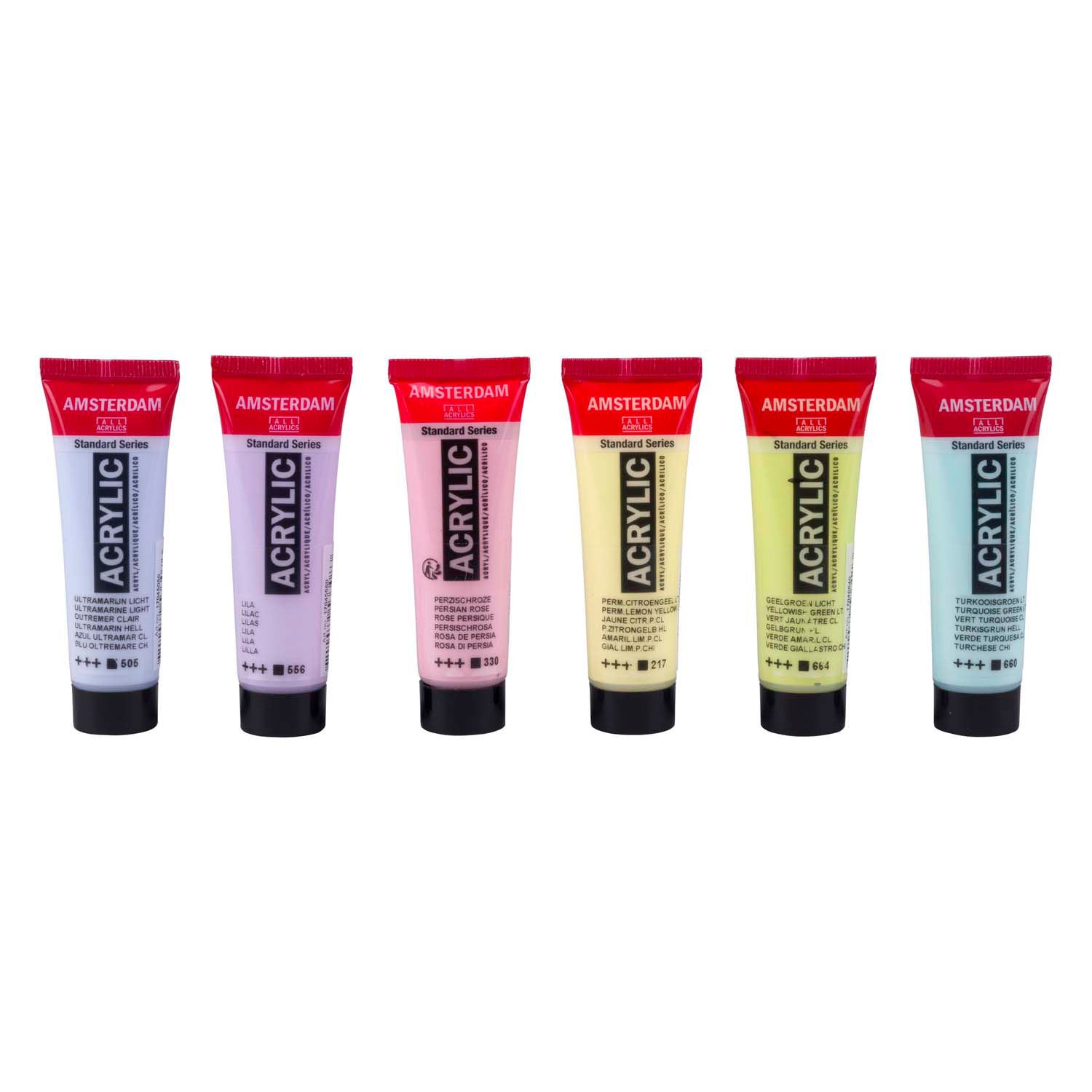 Amsterdam standard series acrylverf pastel set 20ml, 6dlg.