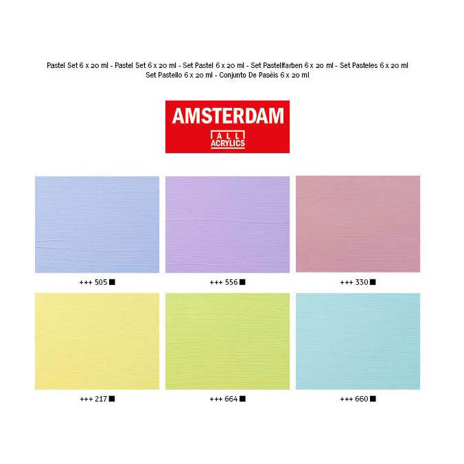 Amsterdam standard series acrylverf pastel set | 6 x 20 ml