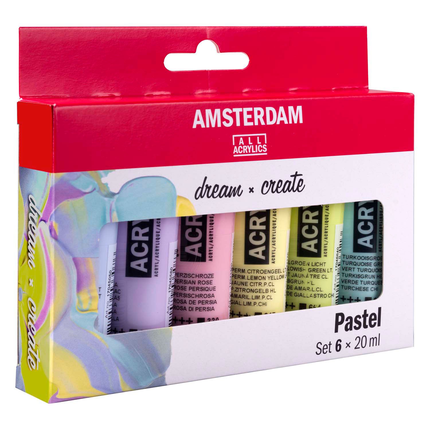 Bruynzeel amsterdam standard series acrylverf pastel set 20ml, 6dlg.