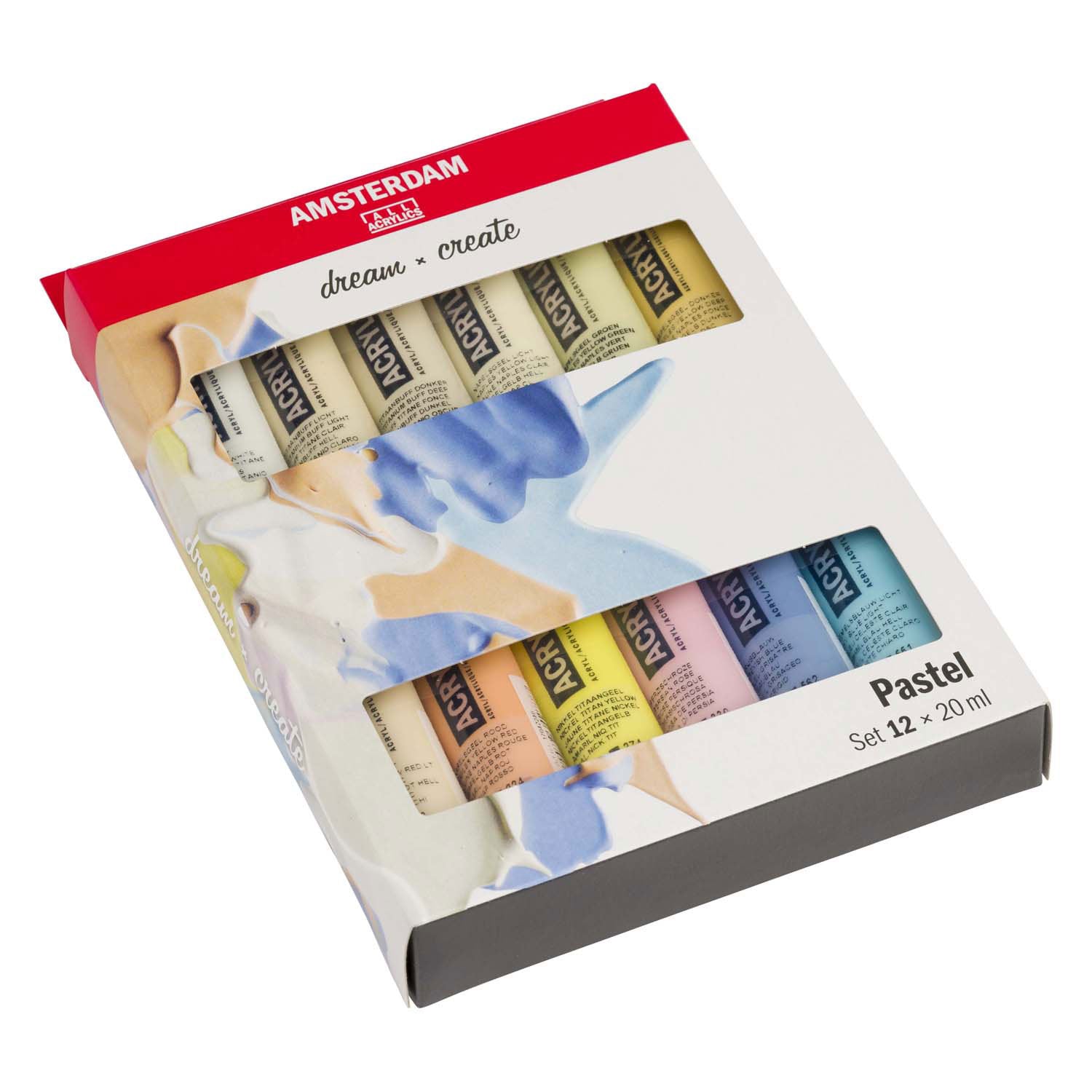 Bruynzeel amsterdam standard series acrylverf pastel set 20ml, 12dlg.