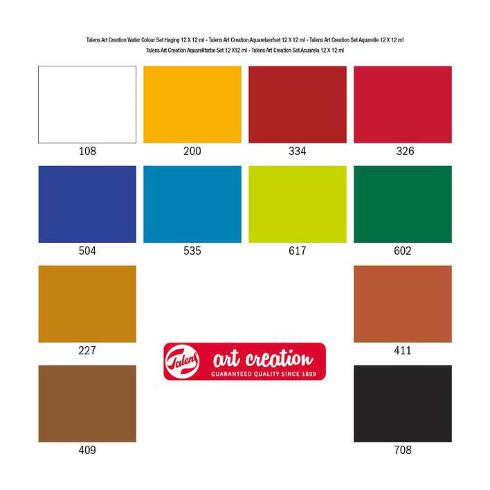 Talens art creation aquarelverfset 12x12ml