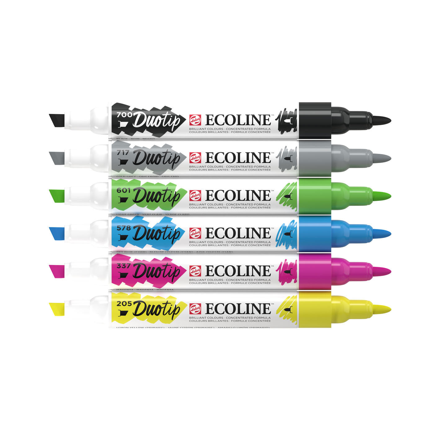 Ecoline duotip markers basisset, 6dlg.