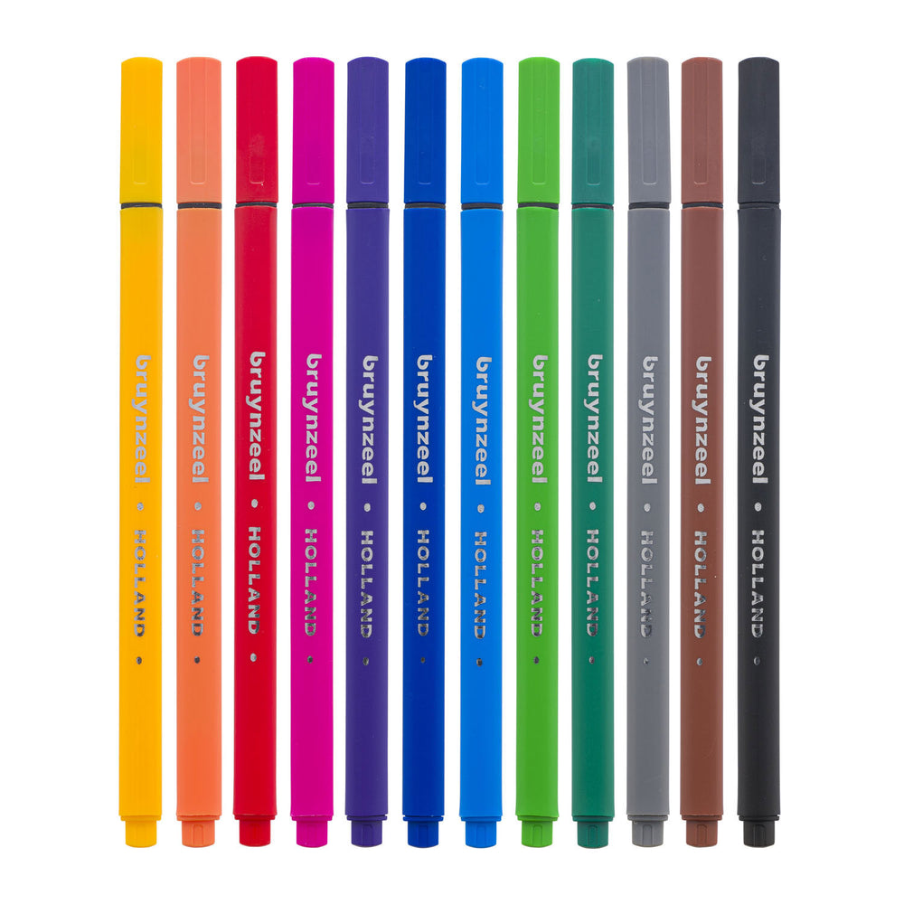 Bruynzeel fineliners, 12st.