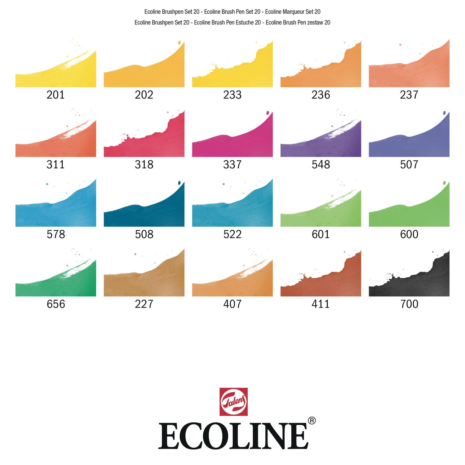 Talens Ecoline Brushpen, 20st.