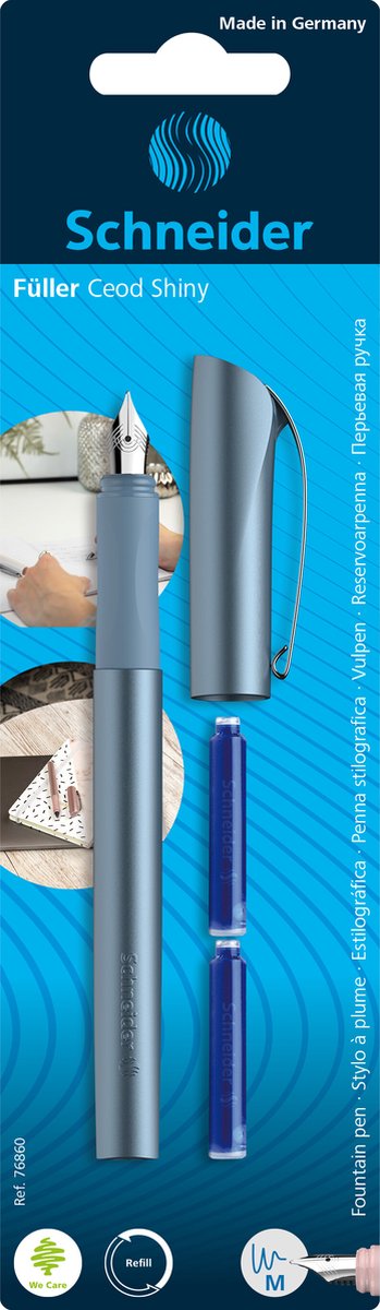 Schneider vulpen - ceod shiny - inclusief 2 vullingen - op blister - s-76860