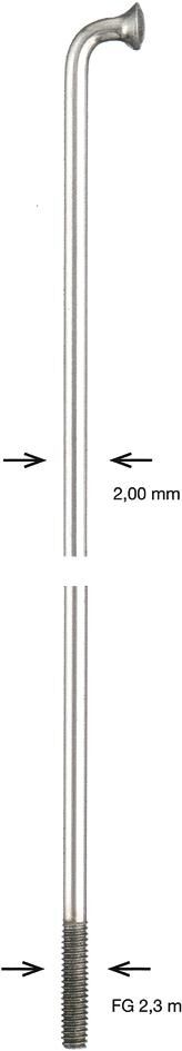 Alpina spaak spoke zinc 2x140 mm