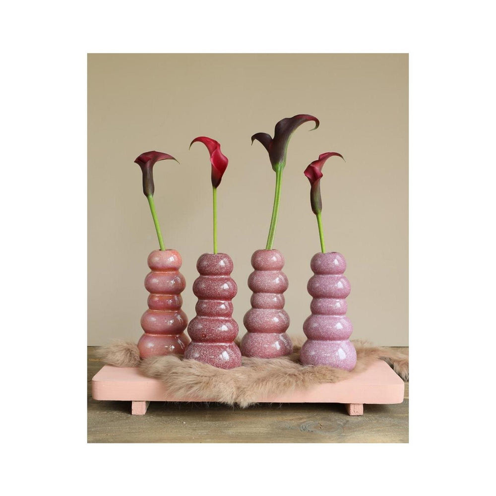 Ideas 4 seasons pebble vaas h15xø7cm pink 4ass colours