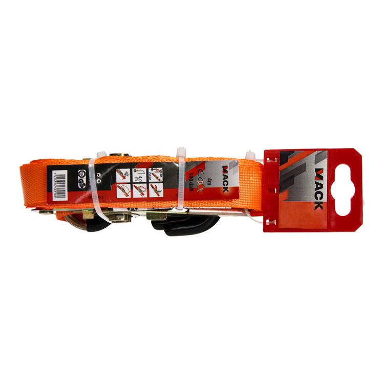 Mack 1023390 - spangordel 2d,ratelspanner, s-haken,25mm-4m max500kg | 2 stuks