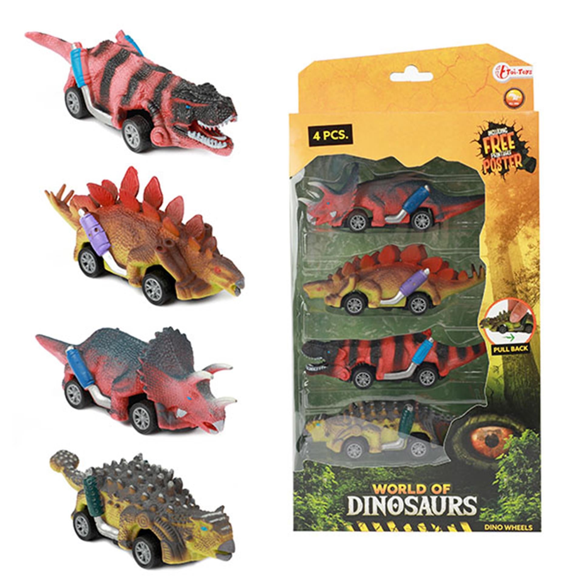 World of Dinosaurs Dino Pullback Auto, 4st.
