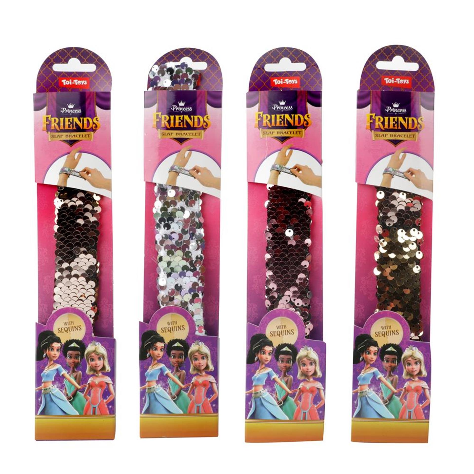 Toi-toys princess friends klaparmband met pailletten