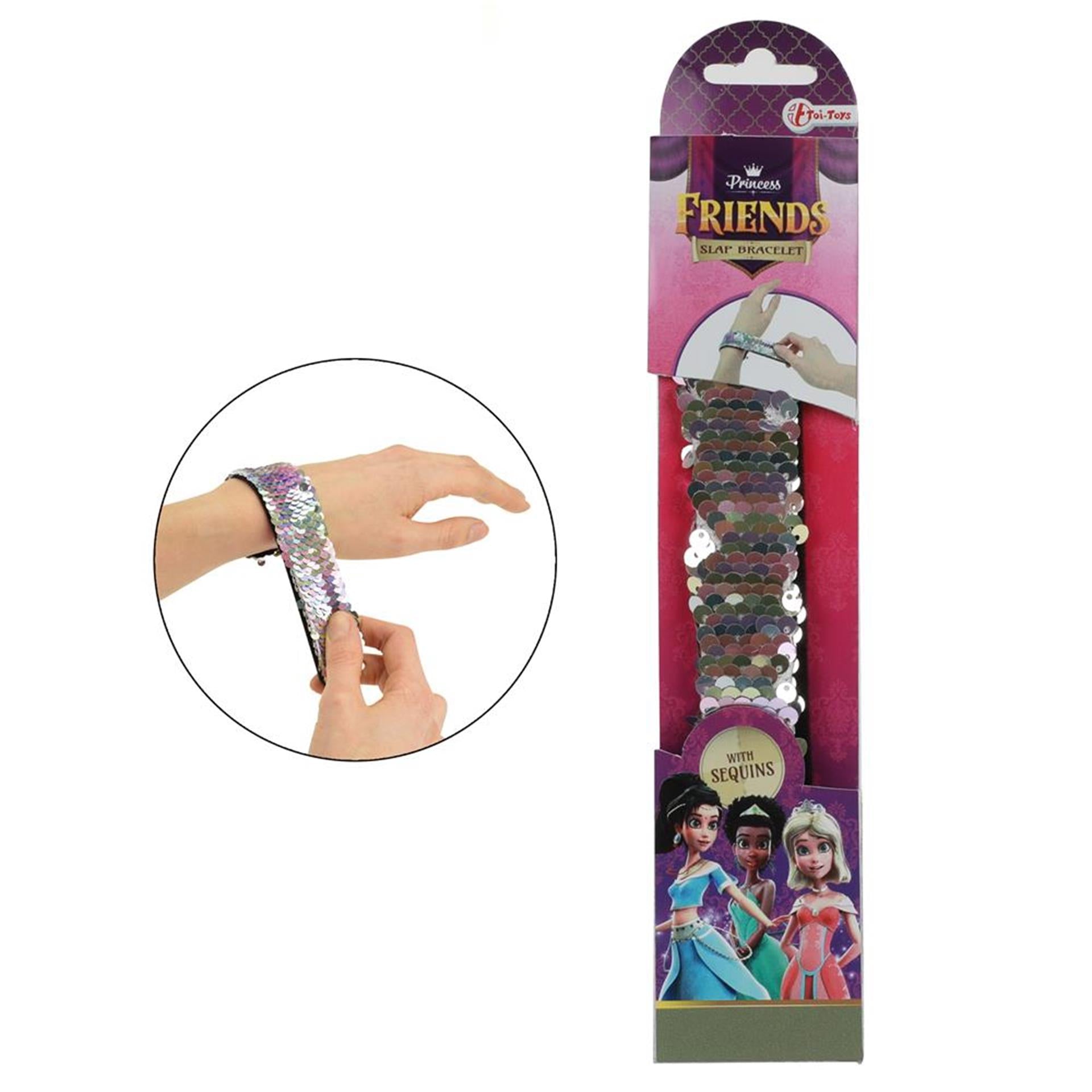 Toi-toys princess friends klaparmband met pailletten