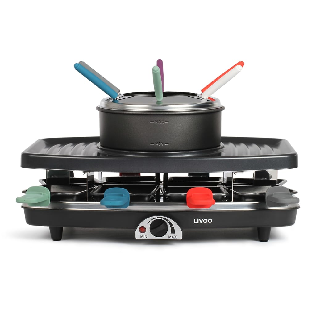 Livoo Livoo Gourmetstel, grillplaat en fondueset 3-in-1 8 personen 1100 W