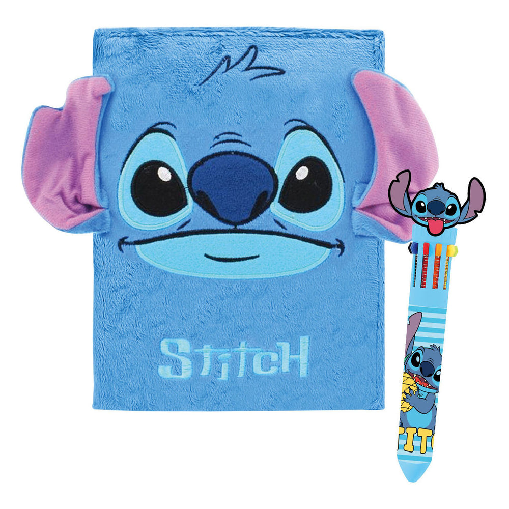 Lilo stitch luxe pluche notitieboek met pen