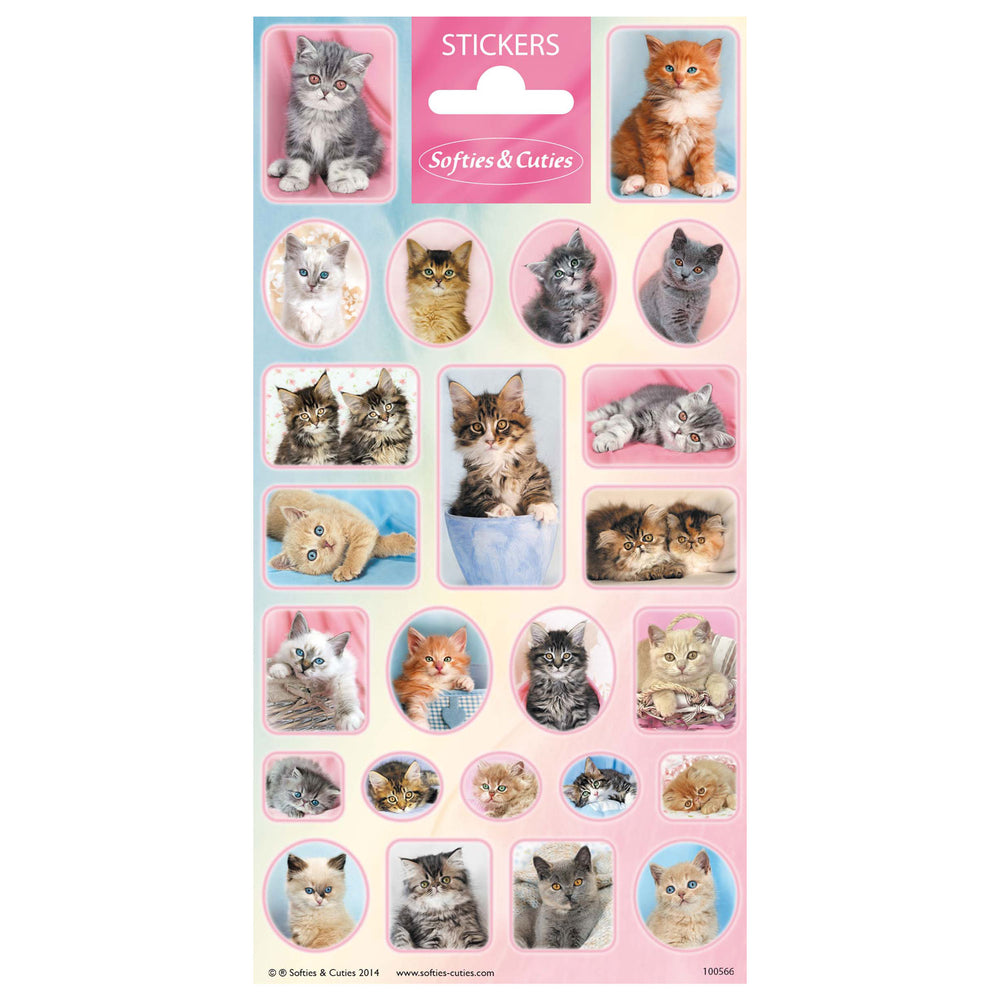 Totum stickervel schattige kittens