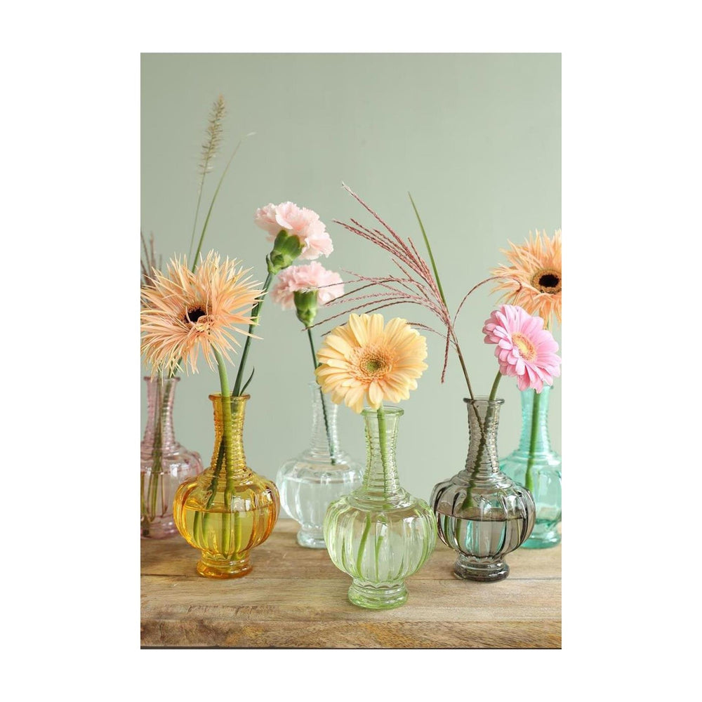 Ideas 4 seasons trevi vaas glas ø9xh15cm licht blauw