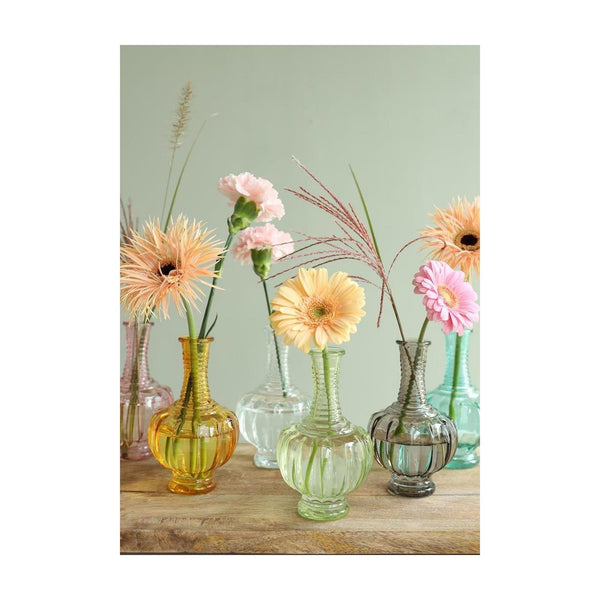 Ideas 4 seasons trevi vaas glas ø9xh15cm licht blauw