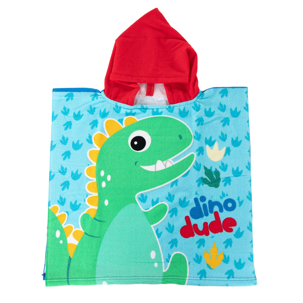 Handdoekponcho Dino Dude, 55x55cm