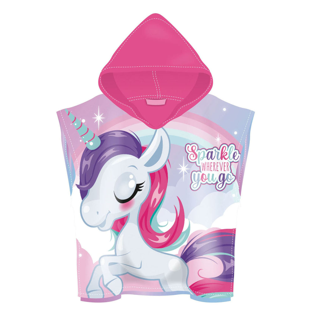 Handdoek poncho eenhoorn