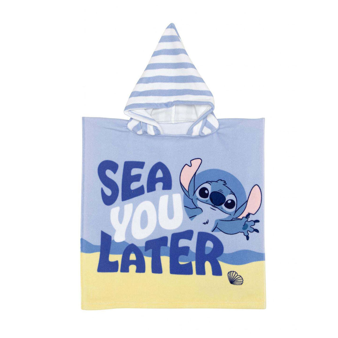Merkloos sans marque handdoek poncho stitch op het strand
