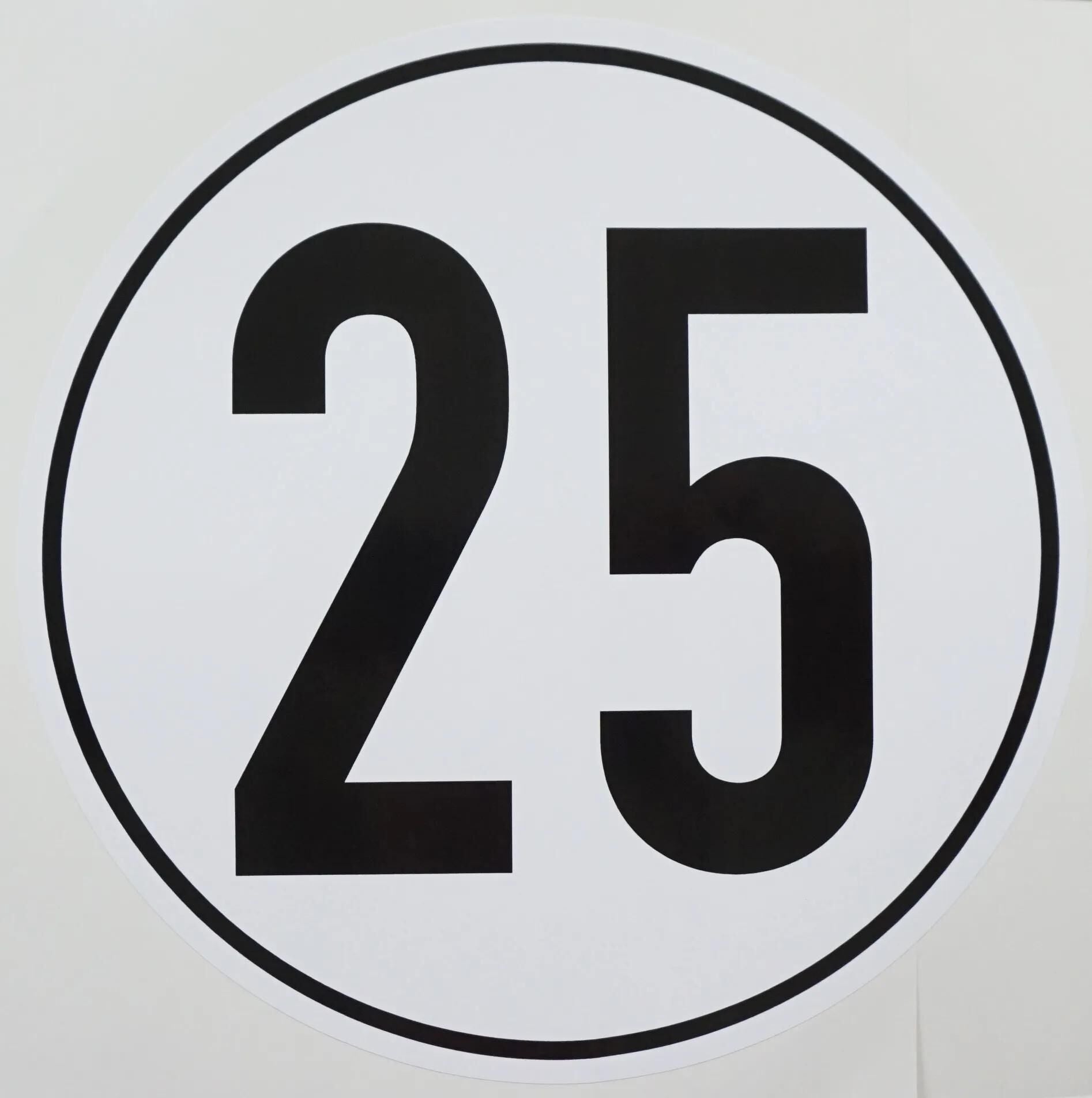 Ad hinweisschild witte plusguide geschwindigkeit kilometer sign 25km witte plusguide